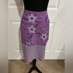 LuLaRoe M Purple Floral Cassie Skirt